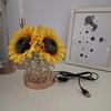 LED Sunflower Lamp USB Powered Table Lamp Decorative Sunflower Night Light Valentine's Day Gifts for Women Mom Wife Girlfriend