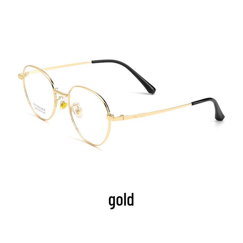 Casual Trend Ultralight Alloy Round Glasses: Comfortable Myopia Eyeglass Frames for Men and Women