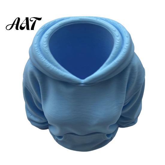 Large Capacity Pen Holder 3D Printed Hoodie Holder, Women Hooded Sweatshirt Pencil Storage Cup Container, Stationery Desk Organizer Box for