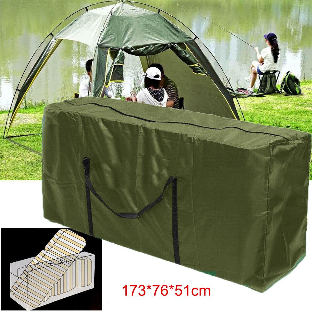 Black Outdoor Cushion Storage Bag - 210D Oxford Cloth
