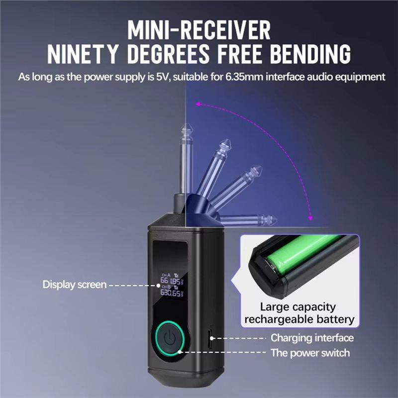 Wireless Microphone UHF Fixed Frequency 2 Channels Handheld Mic Micphone For Party Karaoke Professional Church Meeting