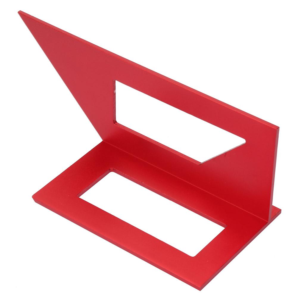 4590 Degree Multifunctional Aluminum Alloy Angle Ruler Marking Gauge Woodworking Tool (Red)