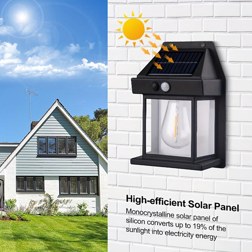 Outdoor Solar Lantern IP65 Waterproof Outdoor Wall Lamp Last Up To 8H Solar Lawn Light Solar Yard Lamp for Pathway Villa Outdoor