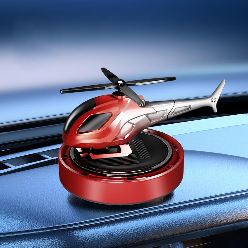 Solar Car Fragrance Helicopter Car Air Freshener Dashboard Ornaments Decor Interior Decoration Solar Rotating Aroma Diffuser