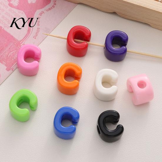 Craft Beads Set 10Pcs DIY Acrylic Bubble Letter Beads, Colorful Large Alphabet for Jewelry Making Crafts Making, Spacer Keychain Bag Charm Custom Word