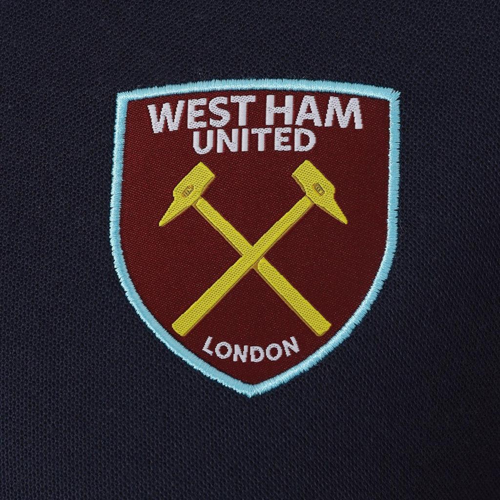 West Ham United FC Boys Contrast Sleeves Polo Shirt