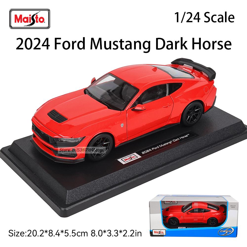 Maisto 1:24 2024 Ford Mustang Dark Horse Alloy Car Model Crafts Decoration Collection Toy Tools Gift Models