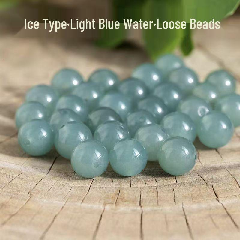 Natural Blue Water Agate Jade Beads Bracelet for DIY Accessories 4.5mm
