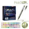 48 Color Metallic Gel Pen Multicolor Acrylic Gel Pen For Artist Student Journaling Sketching And Creative Art Project