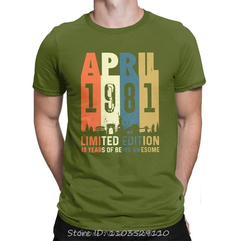 Unisex Vintage 1981 40th Anniversary T Shirt Cotton Clothing Funny Classic Short Sleeve O Neck Tees New Arrival Fitness T Shirt