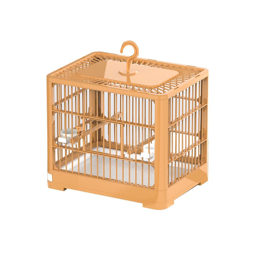 Bird Travel Carrier Cage With Handle 2 Perch 2 Food Cup And Container Portable Lightweight Travel Bird Cage For Cockatiels