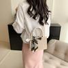 Fashionable Minimalist Chain Strap Shoulder Bag Stylish Handbag For Women In White And Khaki