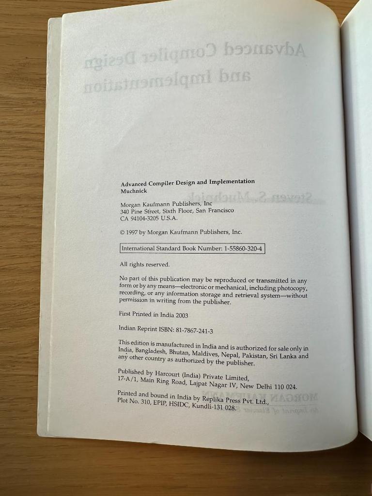 [USED] Advanced Compiler Design Implementation