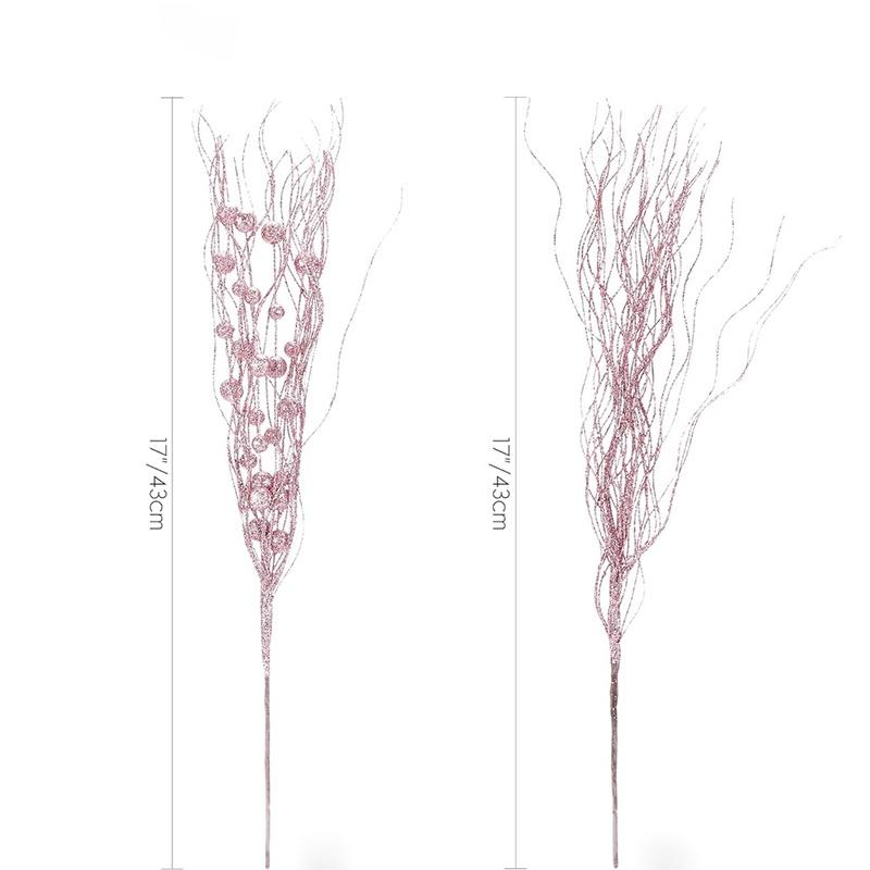 2 st Juldekoration Konstgjorda Blommor Glitter Bär Julgransprydnader för Heminredning Nyår 2026 Festtillbehör