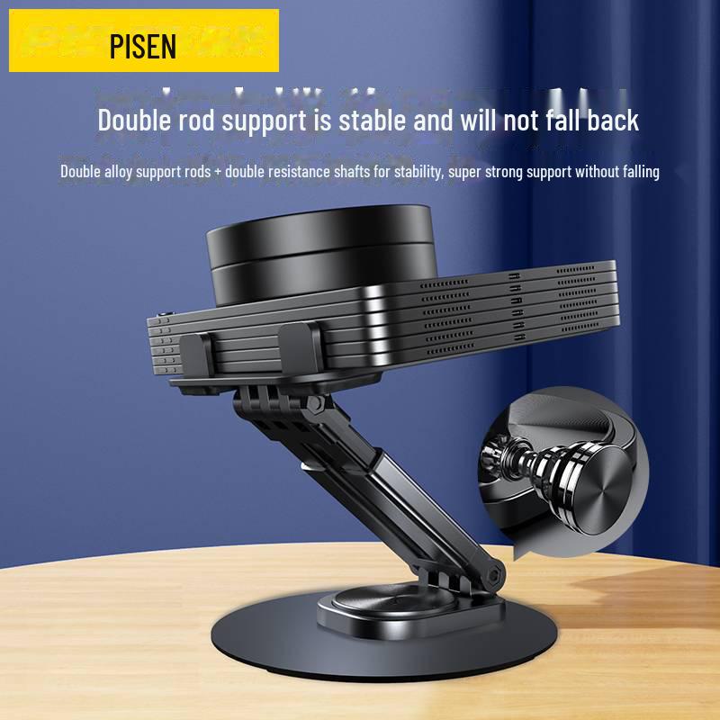 PISEN Aluminum Retractable Floor & Desktop Stand for Phones/Tablets