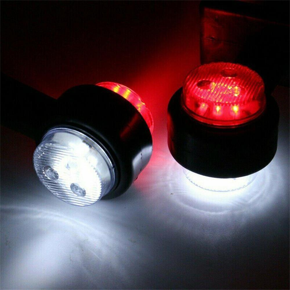 2xLED Side Outline Stalk Marker Lights Lamp Side Marker Lights For Trailer Truck Carvan Lamp 12-24V