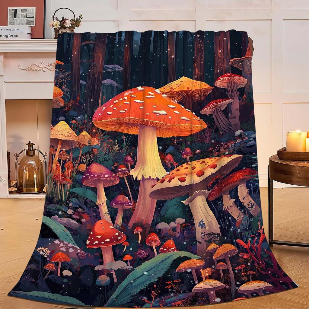 Black and white wolf in the night sky digital-printed polyester Bedroom velvet flannel soft cover blanket Fleece cover blankets