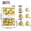 26Pcs Plastic Christmas Hanging Ball Merry Christmas Tree Decor  Hotel Office Decor