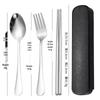 Přenosná sada příborů z nerezové oceli