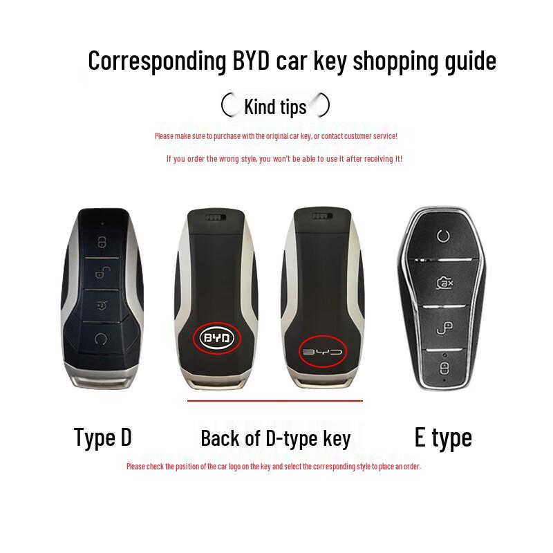 BYD Key Case for Han, Qin Plus DMI, Song Pro, Dolphin, Yuan, Tang, EV Seal, Seagull, Frigate, and Destroyer Models