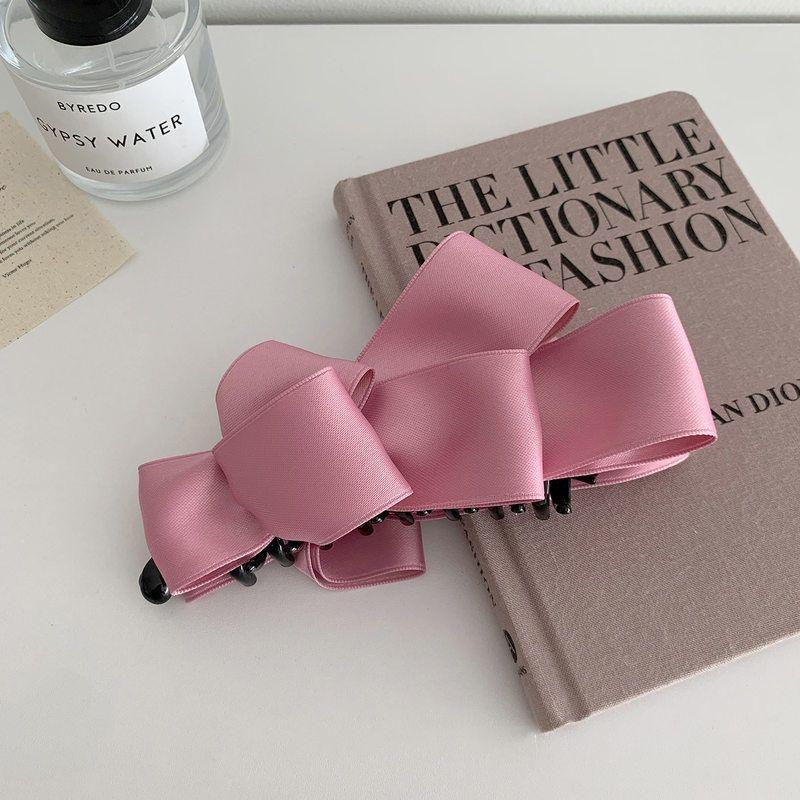 Francuski Luksusowy Czarny Klips Bananowy z Kokardką Damski Klips do Włosów z Tyłu Klips do Kucyka Klips Pionowy Opaska na Głowę Akcesoria do Włosów