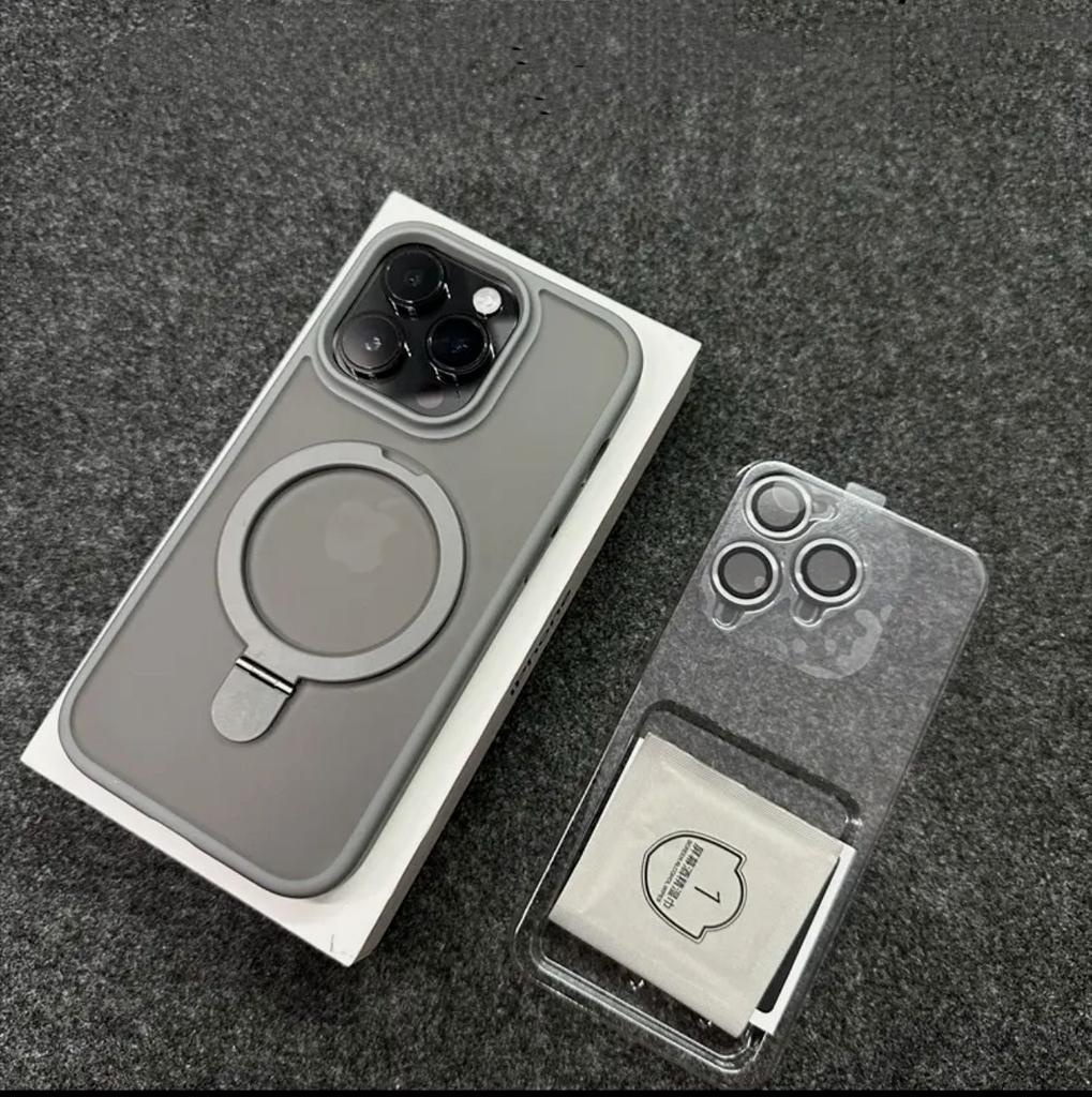 Popular Applicable iPhone18 Magnetic Bracket Mobile Phone Case Apple 17 Skin Sensing Lens Film Protective Case