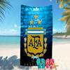 Beach Towel with Argentina Football Pattern - soft,absorbent,machine washable Lightweight&Modern,swimming,Travel Essentials