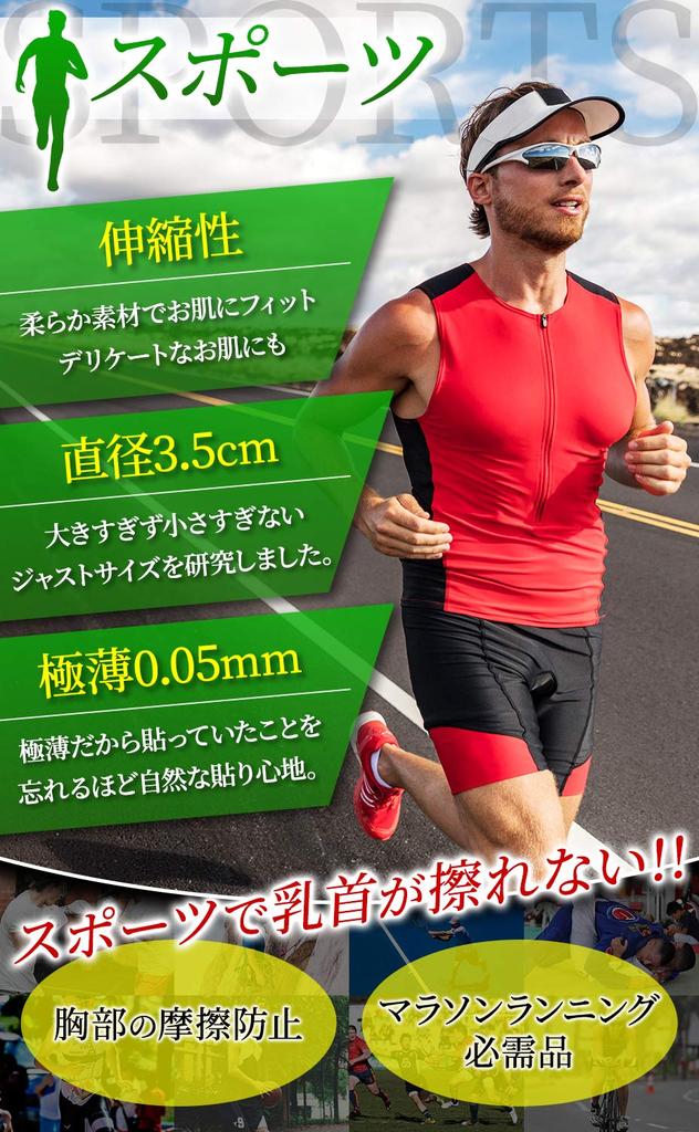 Nipple Refreshing and Discreet 120 Perfect for Strength and Gym NORAH Men's Covers, (60 Uses, Sheets), Training, Golf, Marathons, Running, Jogging,