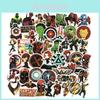 50 Pcs Avengers Super Hero Stickers Set Ideal For Car Laptop And Skateboard Decor