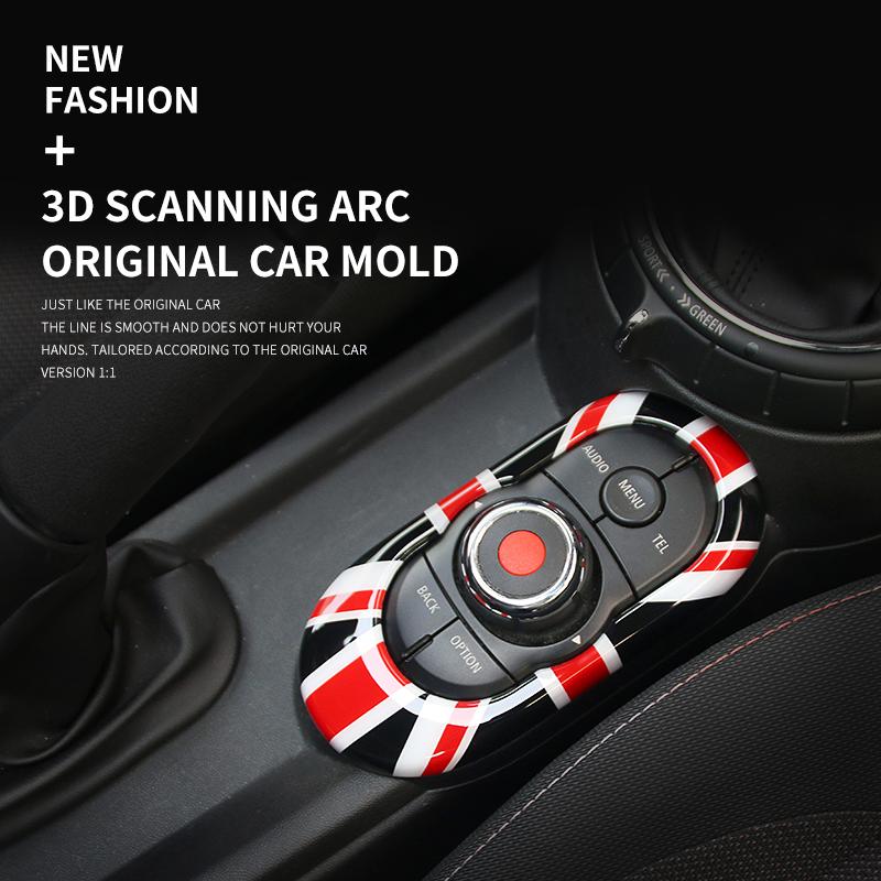 Control Knob Panel Cover Decorative Stick Shell For MINI Cooper F56 F55 F57 Car Multimedia Center Sticker Interior Accessories
