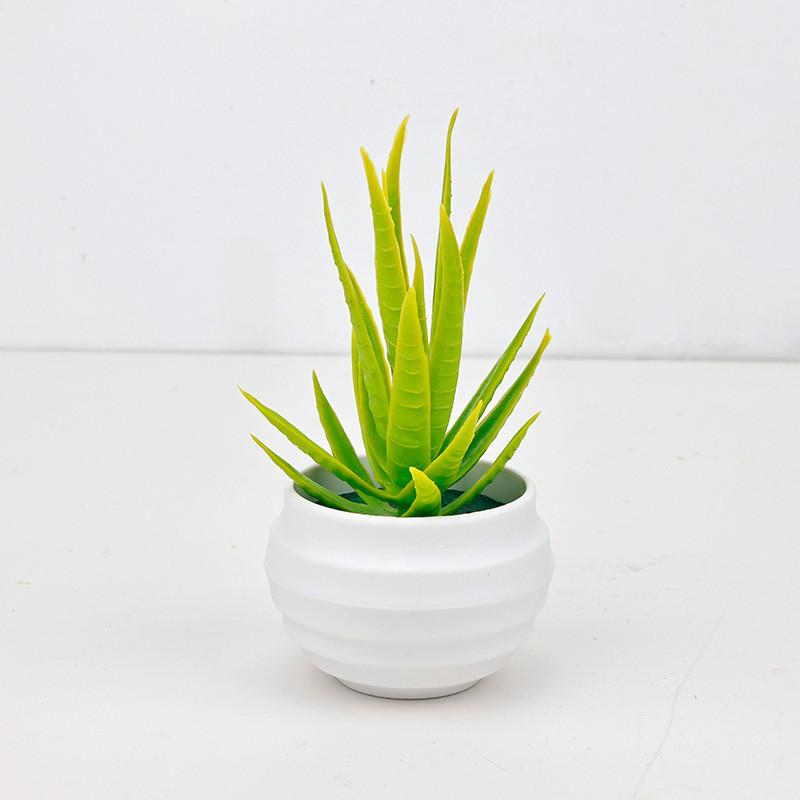 Succulent Aloe Vera Simulated Green Plant For Home And Office Table Decor
