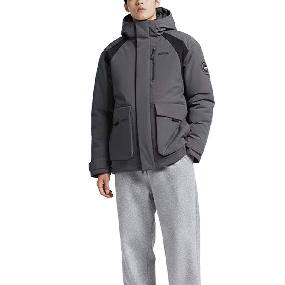 adidas Giacca Piumino Calda Spessa con Cappuccio e Zip Stile Sportivo Uomo Giacche KB5660