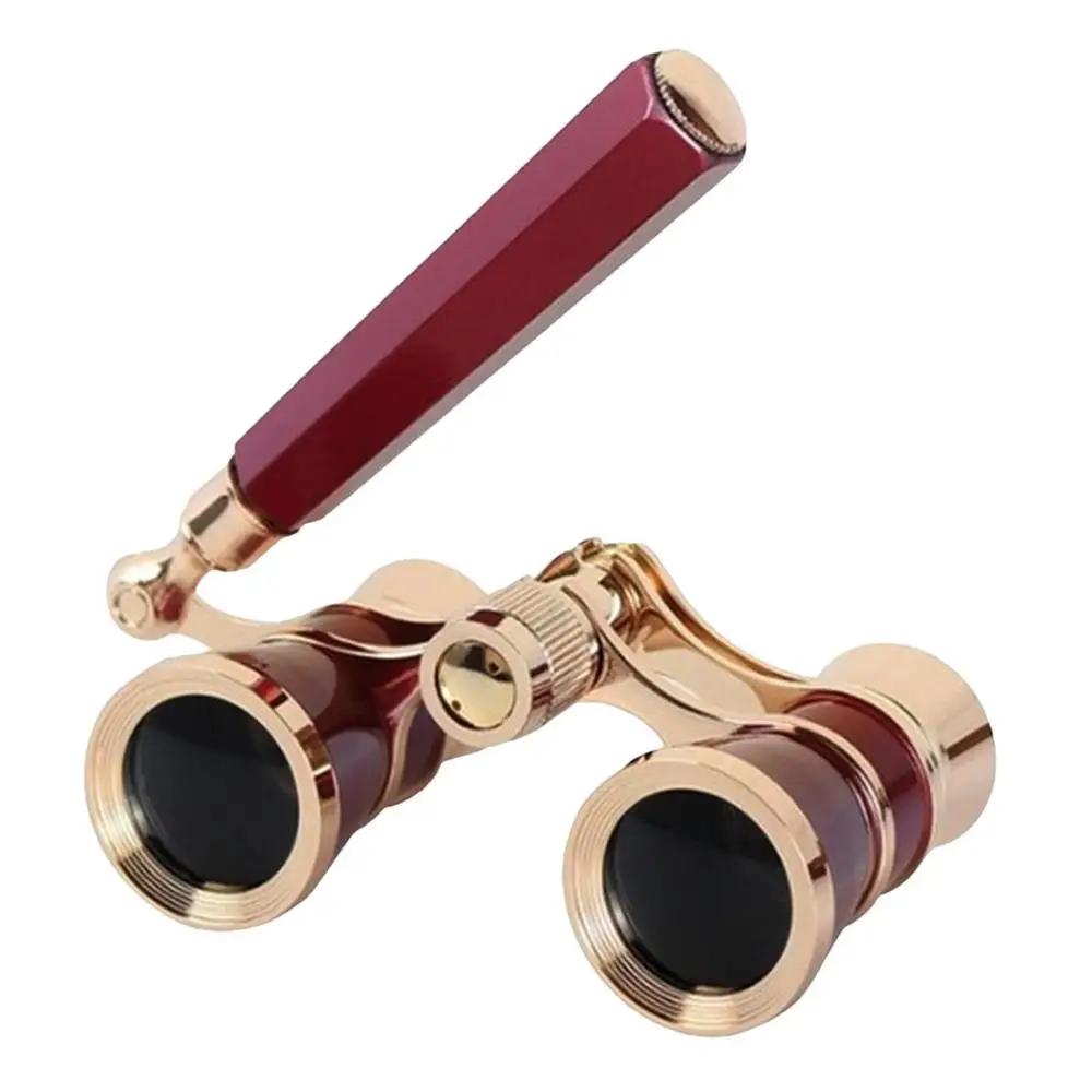 

1PCS Theater Binoculars Retro glasses Mini binoculars with foldable handling for concerts червоний