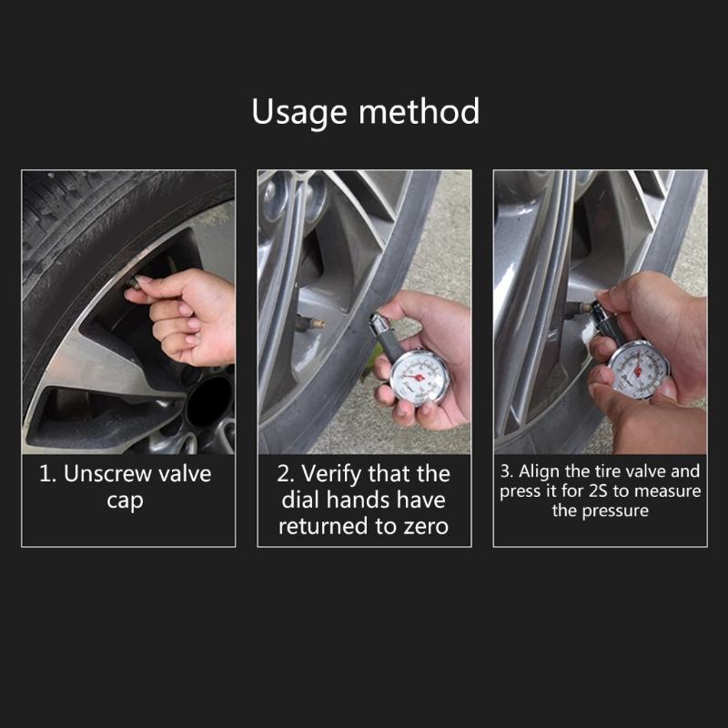 Tyre Pressure Gauge, Air Pressure Tester, 0-100Psi, for Car, Bike and Motorcycles Tire Inflation Pressure Gauge