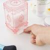 1 Stück Schreibtisch-Wattepads-Aufbewahrungsbox Kunststoff Transparente Box Kreative Europäische Kosmetik-Aufbewahrungsbox