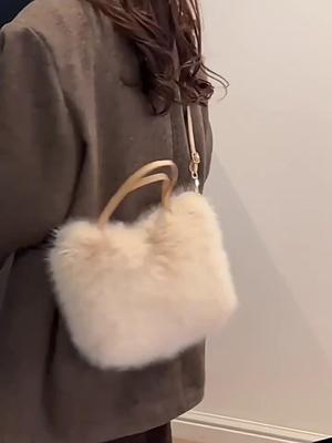 Yogodlns Borsa a tracolla in pelliccia sintetica da donna, secchiello, peluche, design di lusso, borse da donna, morbide borse a tracolla invernali