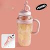 Summer Water Cup High Appearance Level Female Large Capacity Plastic Cup Ton Ton Bucket Belly Cup Cute Student Straw Water Cup