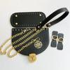 Leather Bag Making Kits DIY Leather Bag Knitting Set Shoulder Strap Top Zipper Lock for Crochet Handbag Shoulder Bags