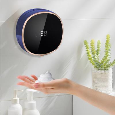 Dispenser di Sapone Automatico Senza Contatto con Display della Temperatura Ricaricabile Montaggio a Parete Elettrico