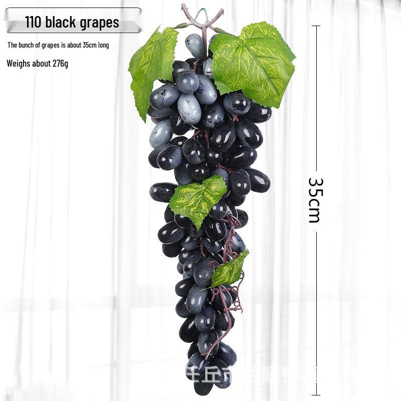 Artificial Grape Cluster Decoration – Green Frosted Grapes Prop for Display or Shooting