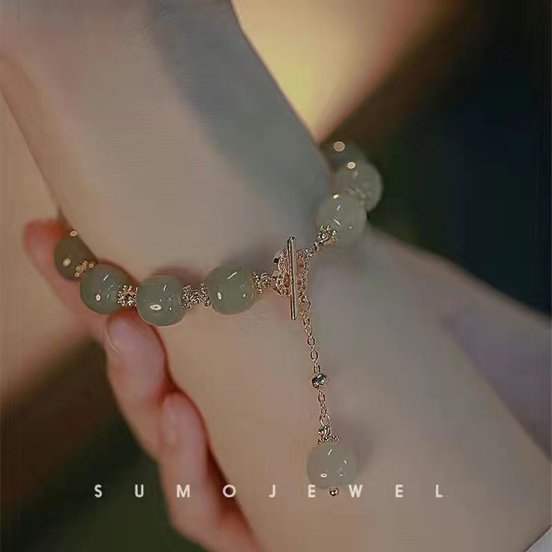 Ins Xiaohongshu Niche Design Girlfriend National Style Gold Silk Bell Pendant Girlfriend Bracelet Bracelet Special