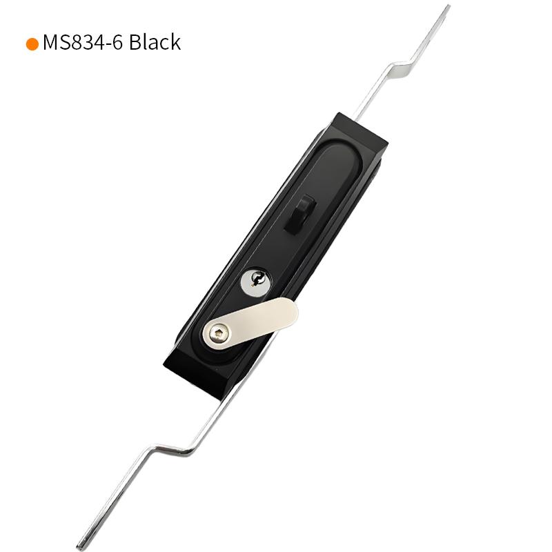Tuoxin MS834-6 Rod Control Lock Mechanical Lock Industrial Cabinet Lock Energy Storage Cabinet Lock Distribution Box Lock (Black,Steel Door&Zinc Alloy&Door Lock) чёрный