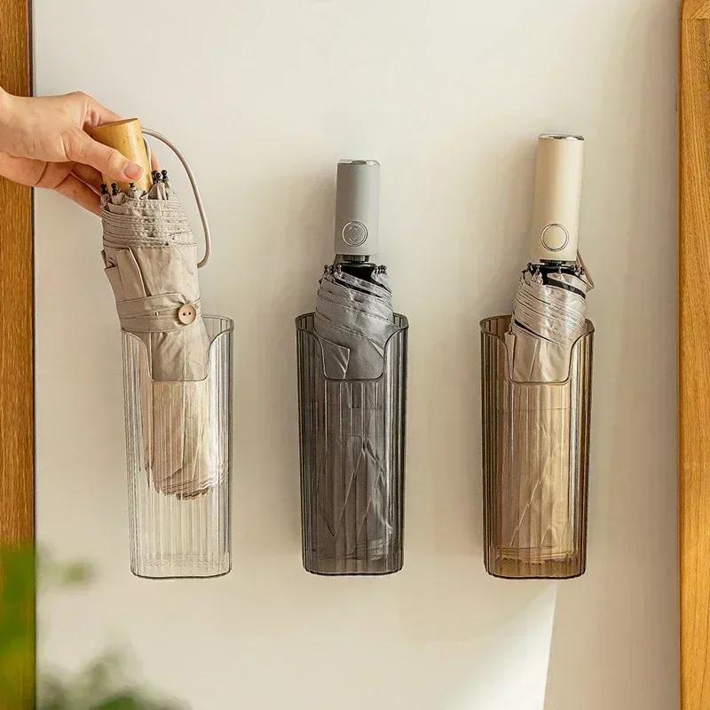 Modern Organizer Stand for Vertical Foldable Umbrellas Umbrella Holder Space-saving Wall Mount Umbrella Storage Box Detachable