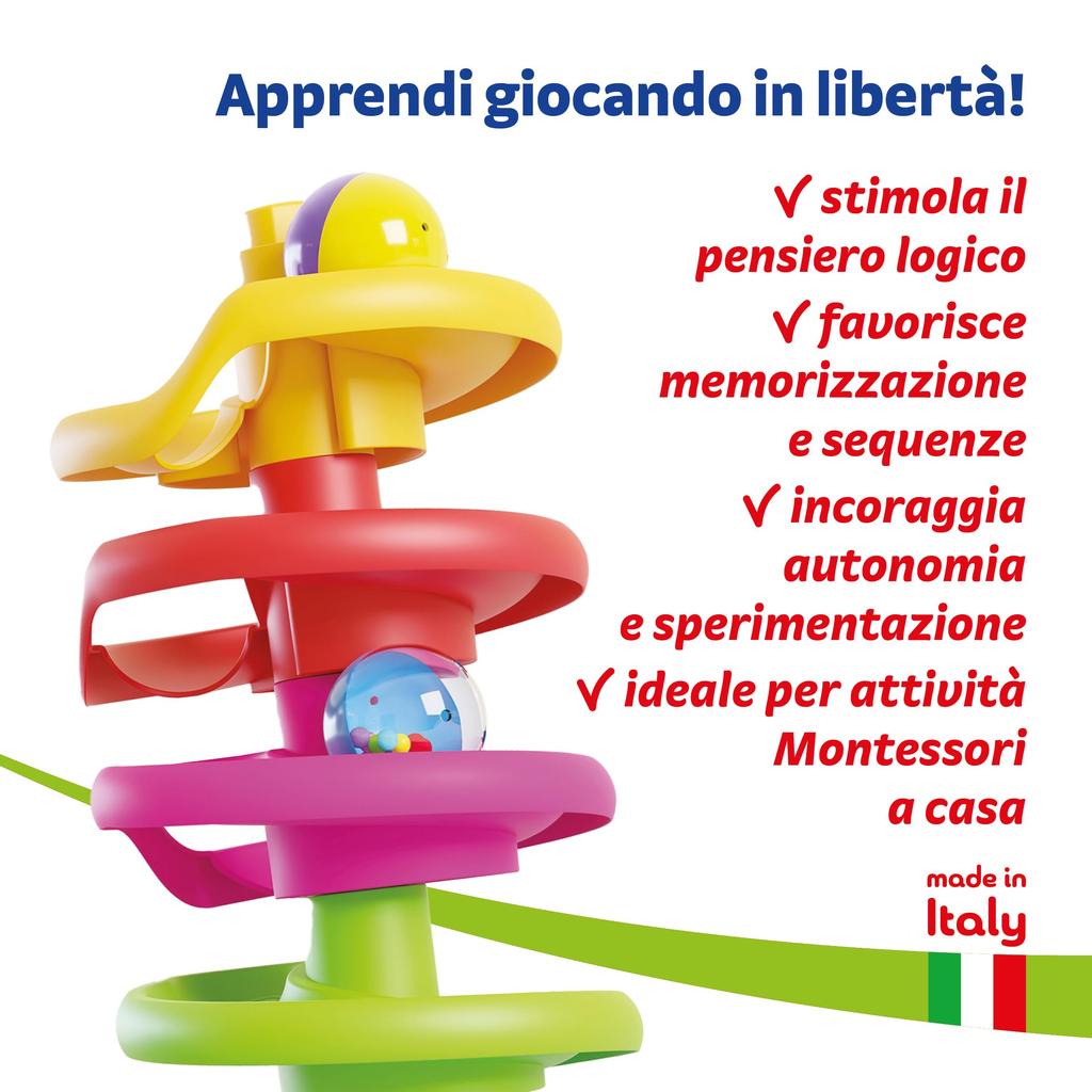 Spiral Tower Circuit Parcours pour 6501 Quercetti-Quercetti-6501 Bébé, Billes,