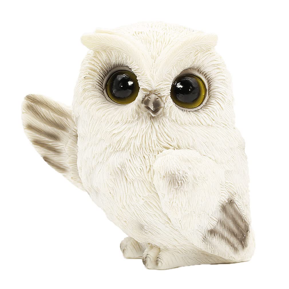 Mo03 Owl Resin Perfect Gift for Birthdays Greetings [Devalier] Figurine, Owl, (Owl Lol)