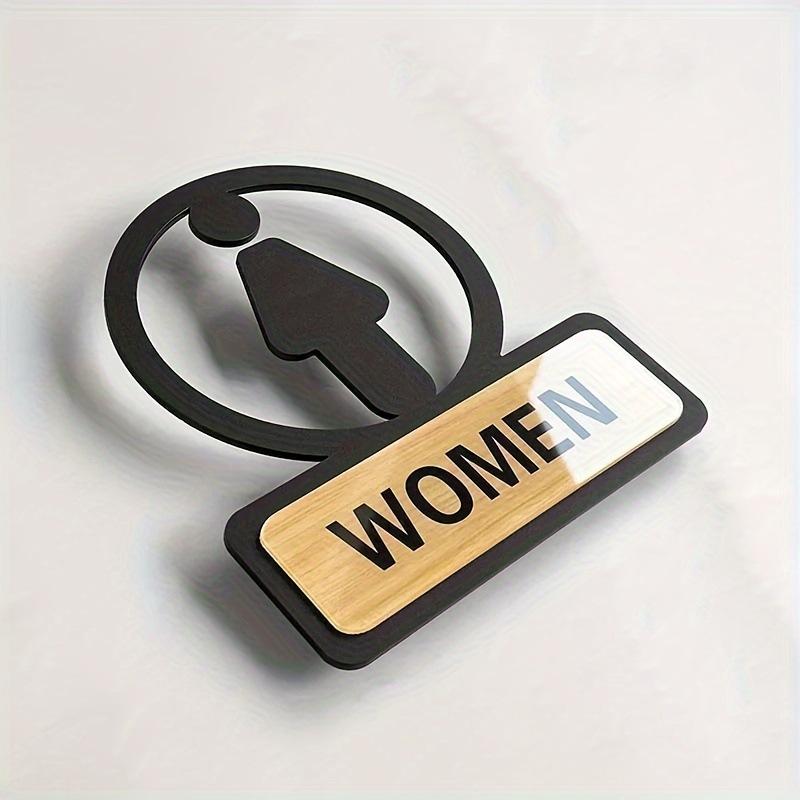 1pc Creative Wooden Toilet Sign Men s and Women s Restroom Sign Suitable for Bedroom, Living Room, Office, Cafe, Bar Sign