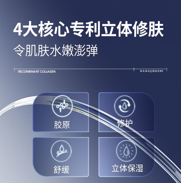 Flower print recombinant collagen light line repair essence 100g moisturizing and firming lotion cleansing+facial mask