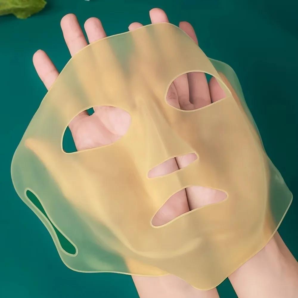 Reusable Silicone Face Mask Holder 3D Ear Hanging Design Moisturizing Facial Mask Cover Anti Wrinkle Auxiliary Mask золотой