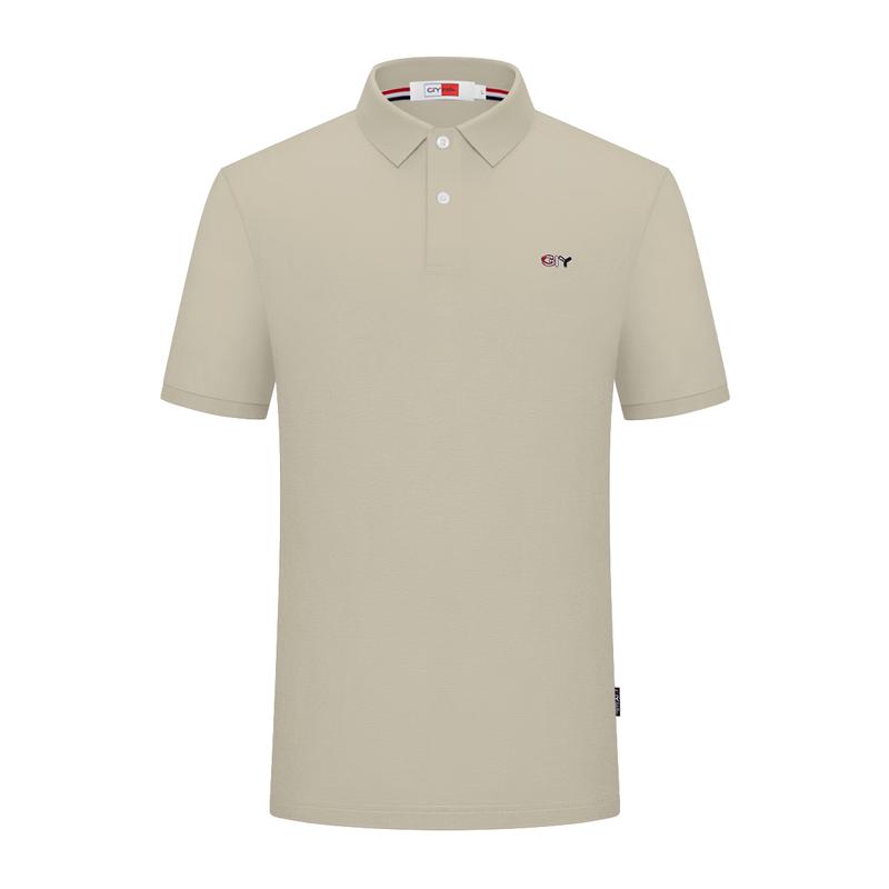 Goldlion Men's Short Sleeve Mulberry Silk Blend Polo Shirt