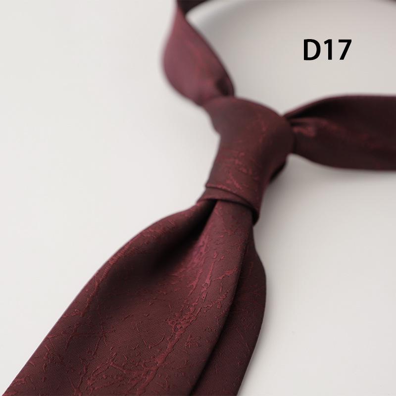 Men's Korean Style Formal Business Ties - Spring/Summer Collection (8CM, Simple Lines, Red/Coffee/Beige Series, Hand-tied)